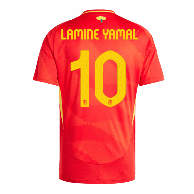 495986_3 Spain LAMINE YAMAL #10 ホーム サッカーユニフォーム EURO 2024