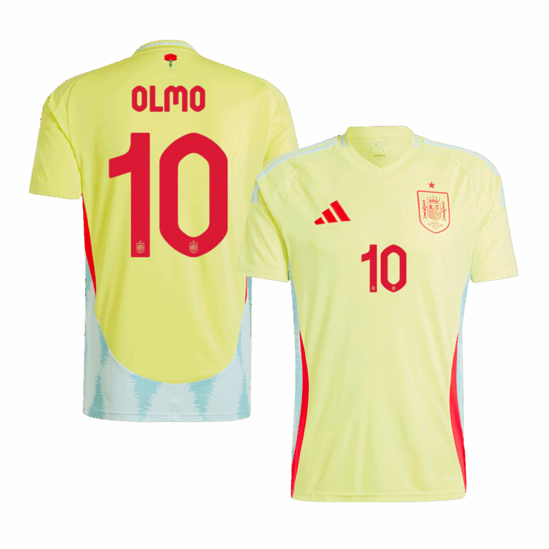 Spain OLMO #10 アウェイ ユニフォーム EURO 2024